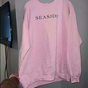 Seaside Pink Oversized Crew Neck